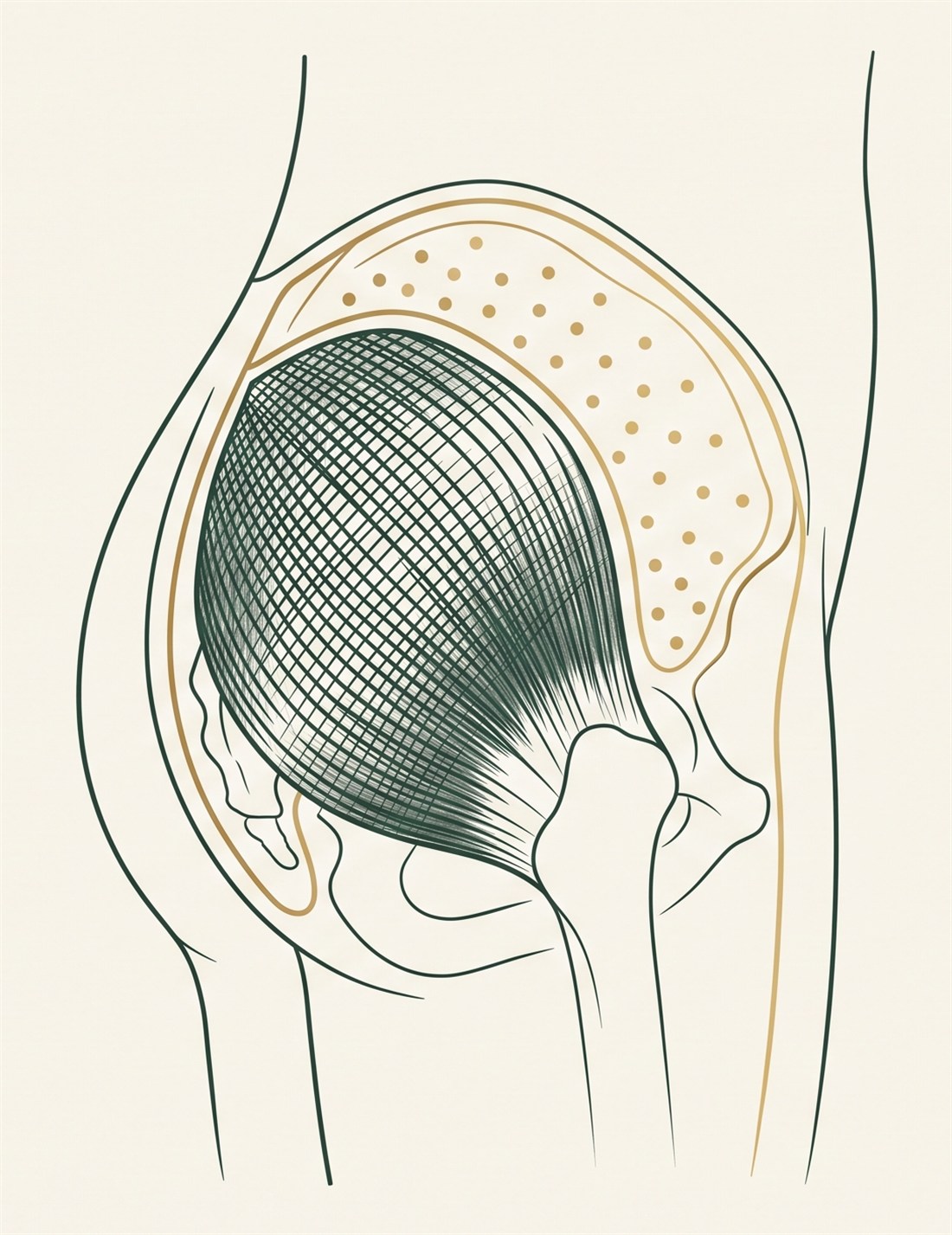 Buttock cross-section: fat grafted safely in the subcutaneous layer above the gluteal muscle, never intramuscular