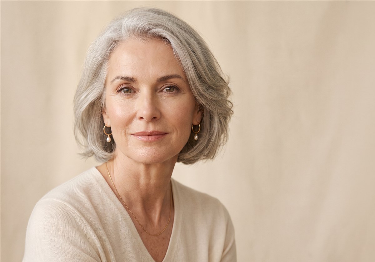 Refined, elegant mature woman with a naturally youthful, restored look — deep plane facelift by Dr. Paulo Michels, Abu Dhabi