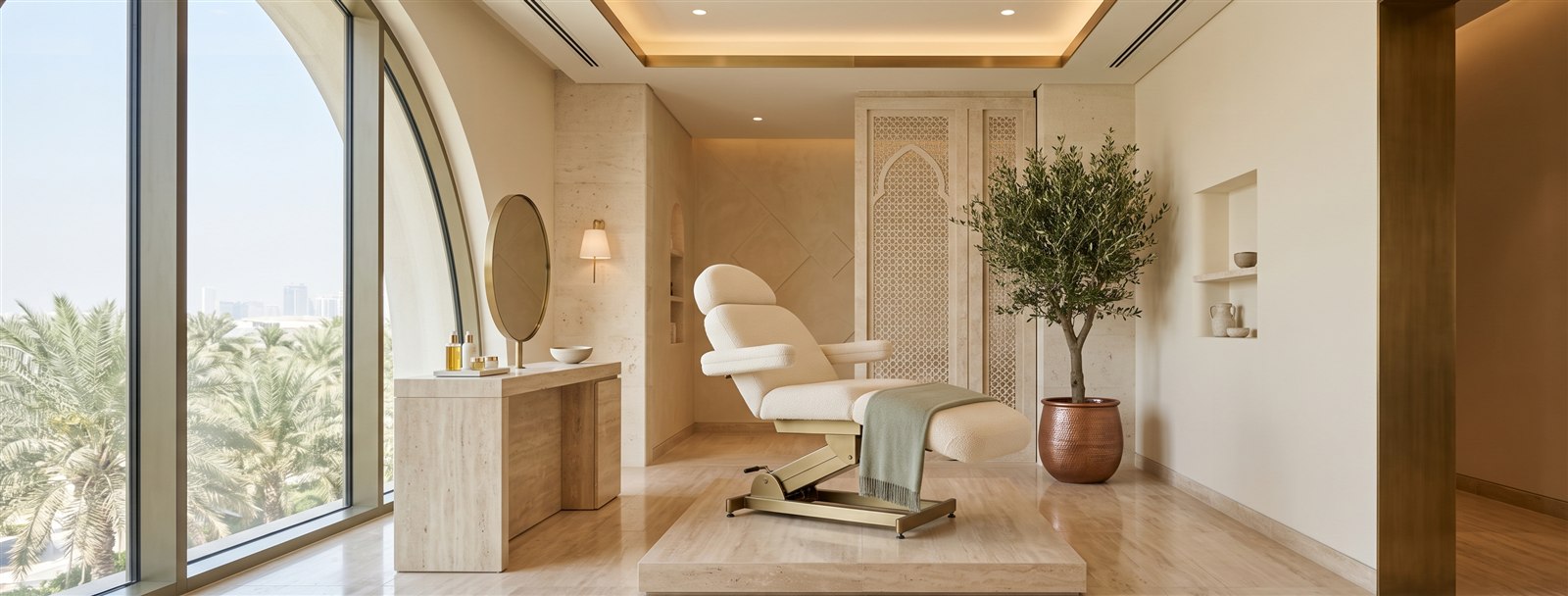 Serene luxury clinic suite at Dr. Paulo Michels' plastic surgery practice