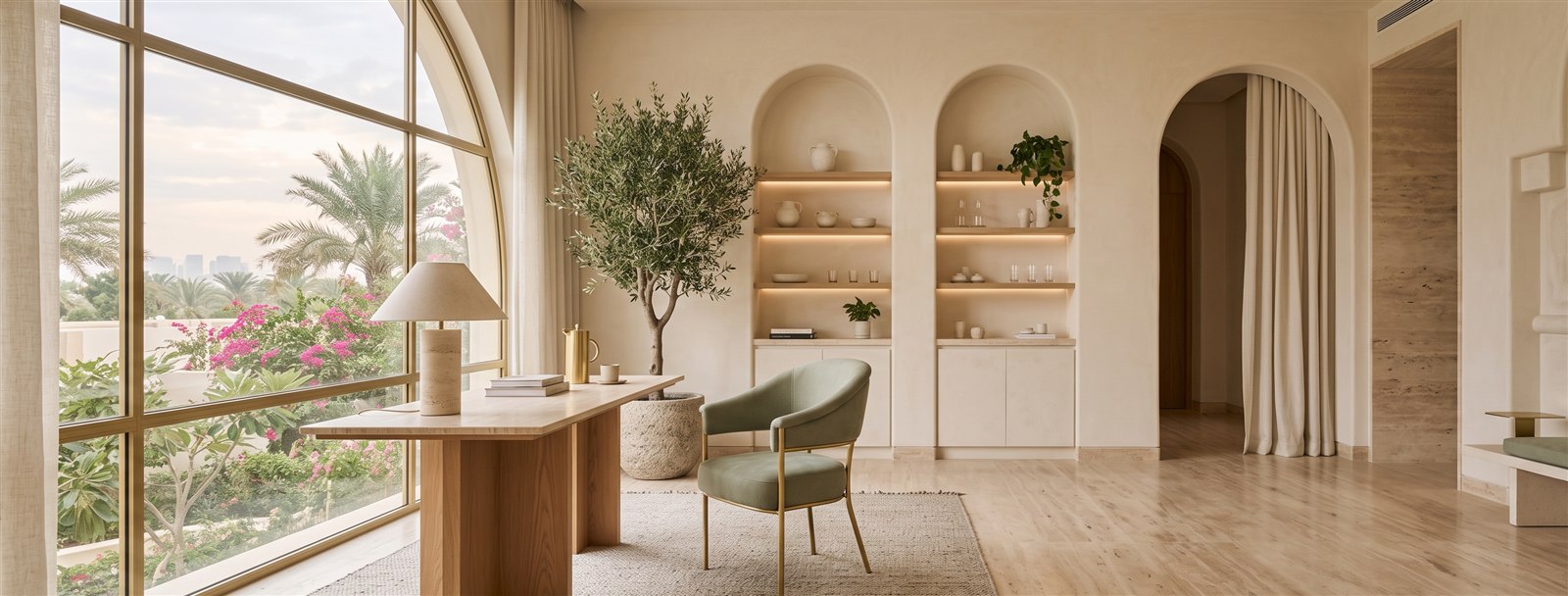 Serene luxury consultation room at Dr. Paulo Michels' plastic surgery clinic