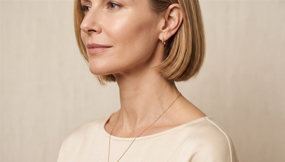 Elegant side profile of a defined jawline and neck — neck lift by Dr. Paulo Michels, Abu Dhabi